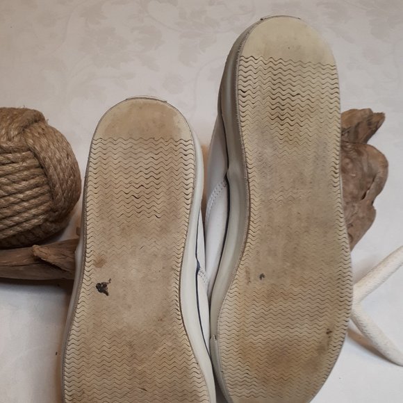 White Leather | Sperry Top-Sider | Deck Sneakers | Vintage - Picture 9 of 11